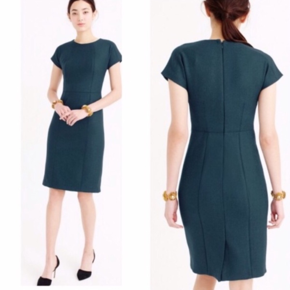 J. Crew Sz 2 Wool Dolman Dress Olive Green